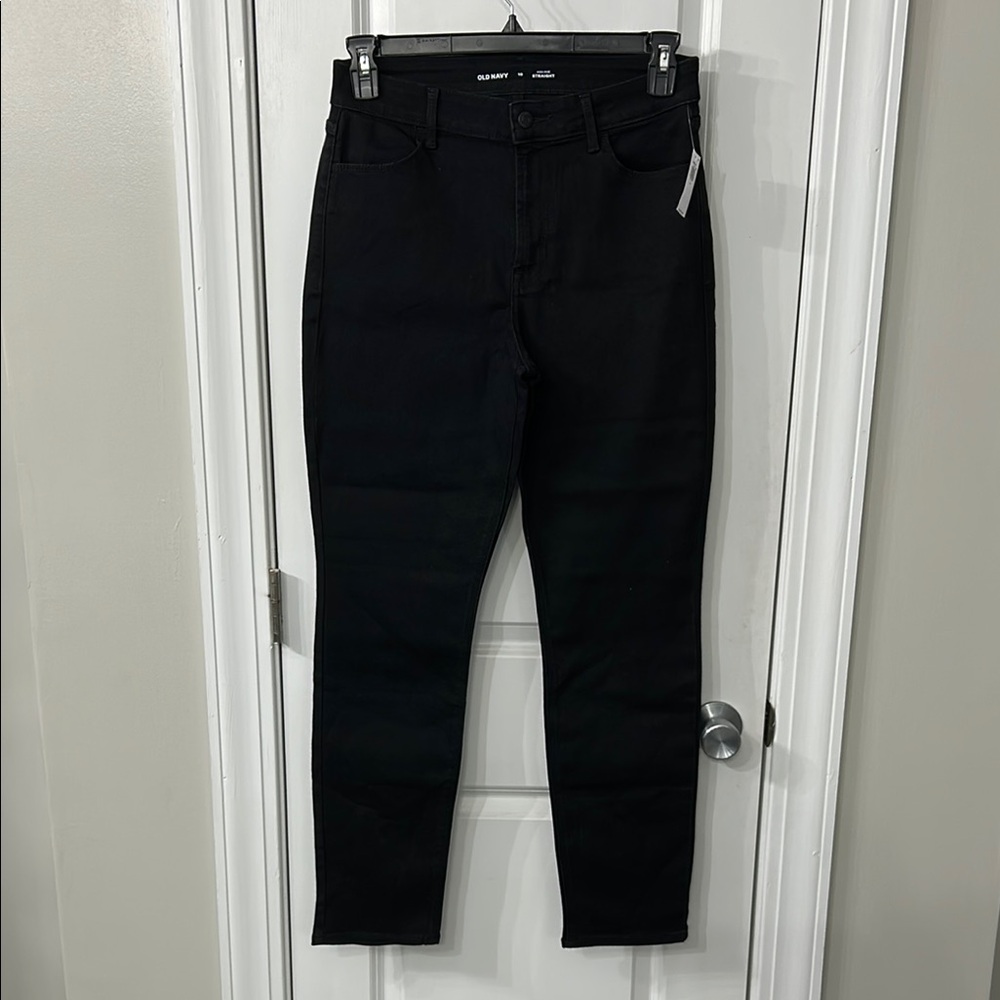 Old Navy Women's Straight Leg Jeans - Black